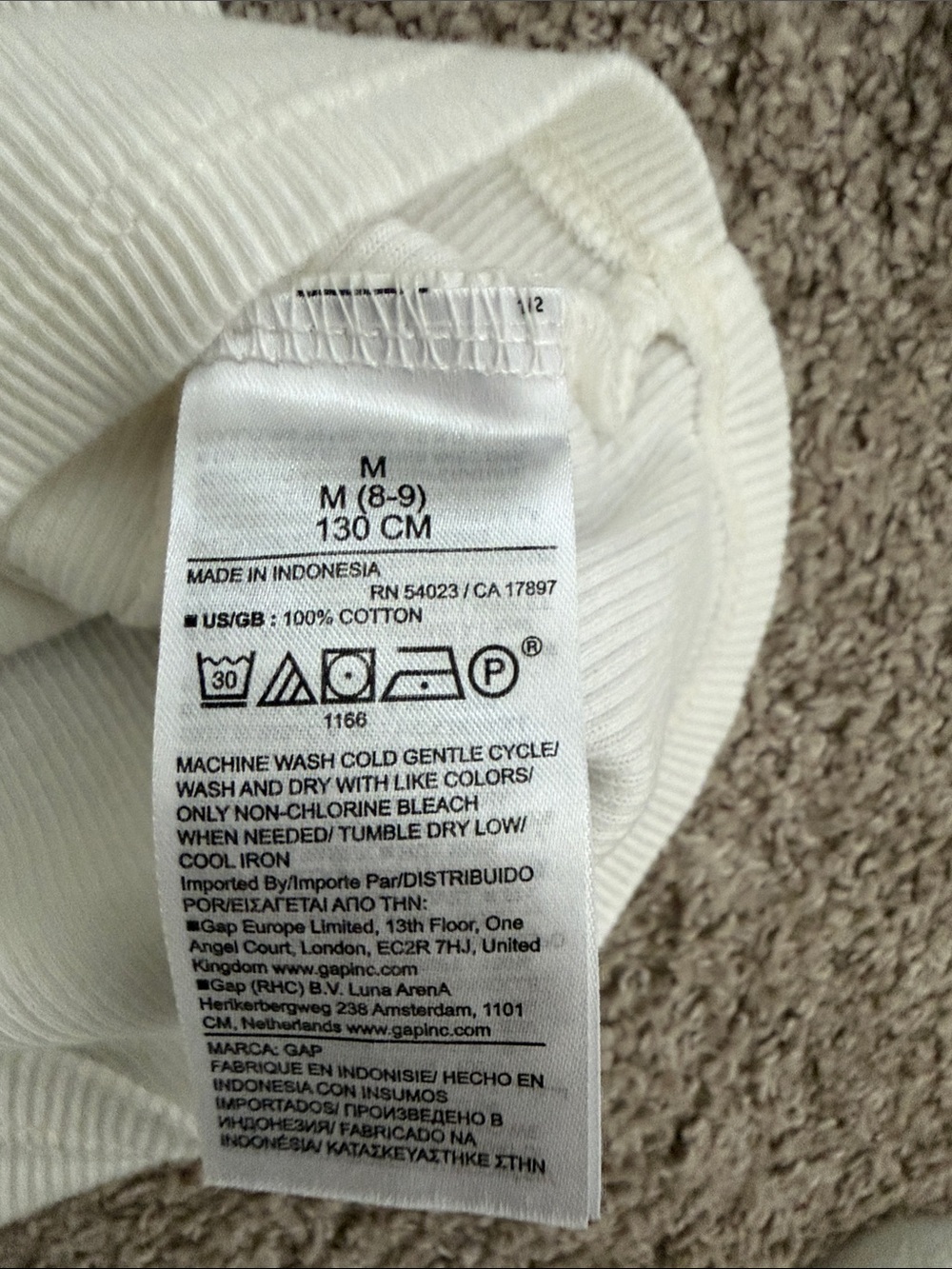 GAP White Ruffle-Trim Ribbed Tank Top - Picture 2 of 4